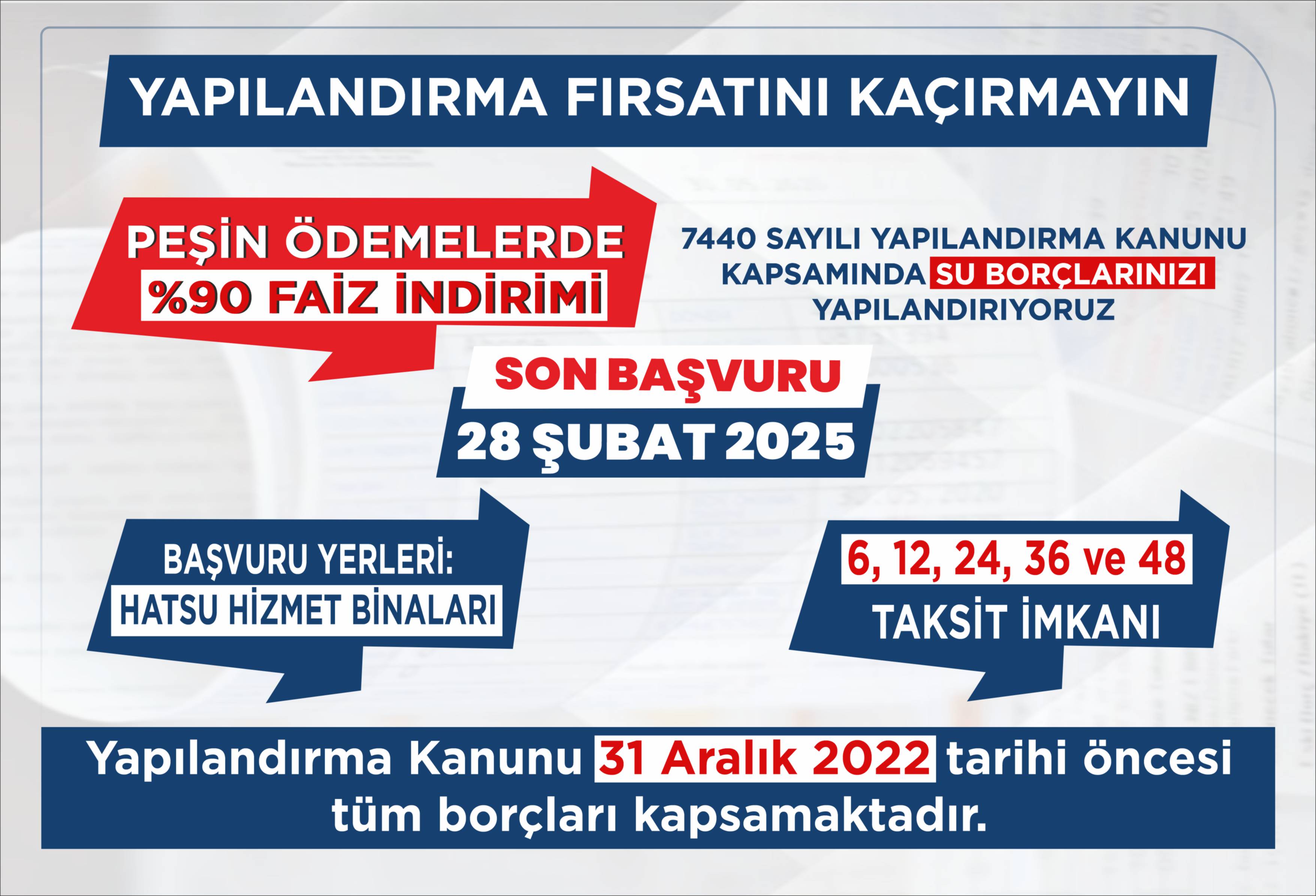 Yapılandırmada %90 Faiz İndirimi Devam Ediyor